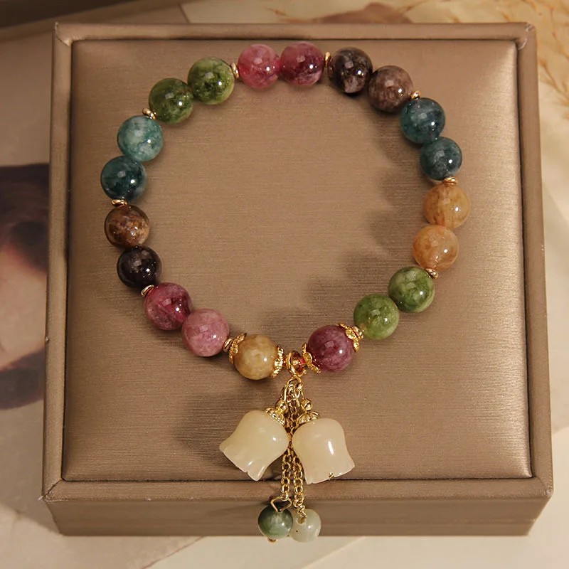 lantern charm bracelet styled with casual outfit