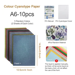 Colored Cyanotype Paper DIY Kit - Creative Art Craft Set (A6)
