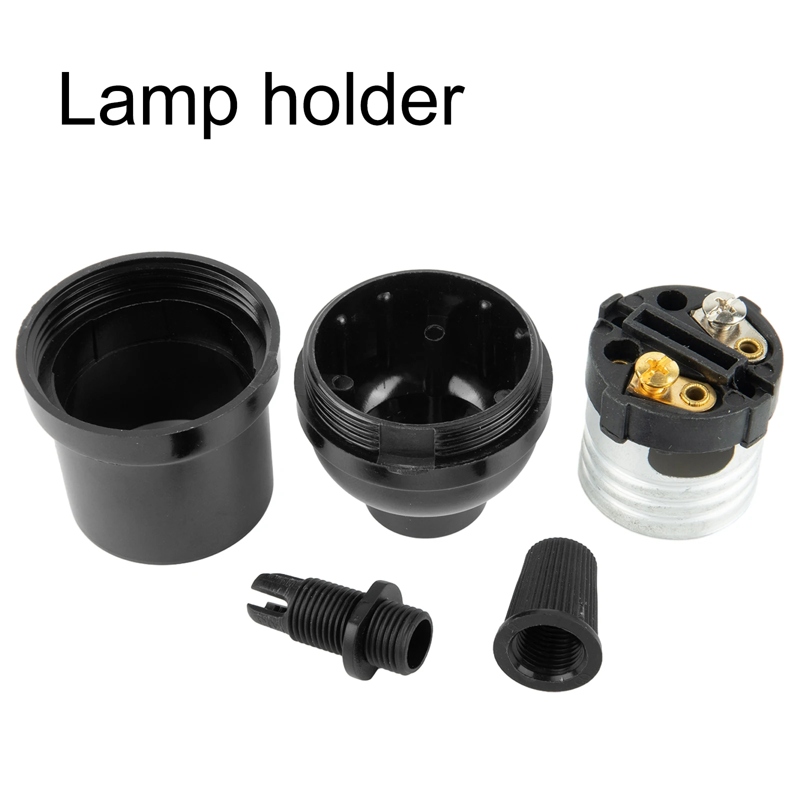 Portable E27 Lamp Holder Vintage Industry Bakelite Lamp Bulb Holder Retro Brass Socket For Stairways Basement 1pcs
