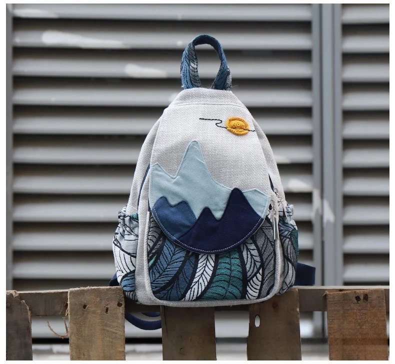 Zainetto Lino a Rilievi: Onde Blu o Montagne Blu 30*20cm 42 S1cd7a481c2324a2e8f683bf03d0ae717g