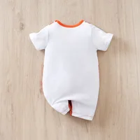 0-36M Summer Baby Boys and Girls Round Neck Short sleeved jumpsuit Full Print Dinosaur Comfortable and Breathable 2