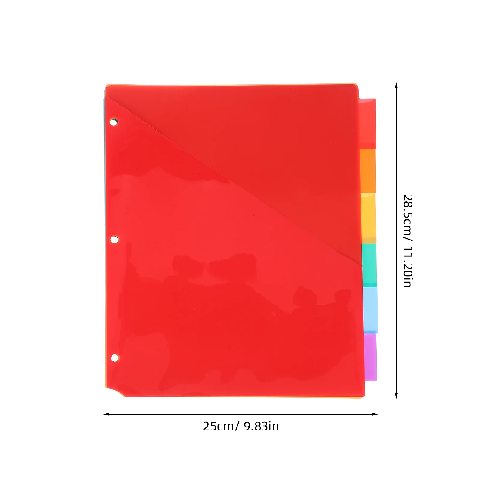 6pcs Multicolor Binder Dividers With Pockets Insertable Tabs For 3 Ring Binders Plastic Page Dividers Notebook Organization