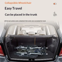 Fauteuil roulant manuel pliant léger maison hôpital handicapé personnes âgées mobilité fauteuil roulant Portable 4