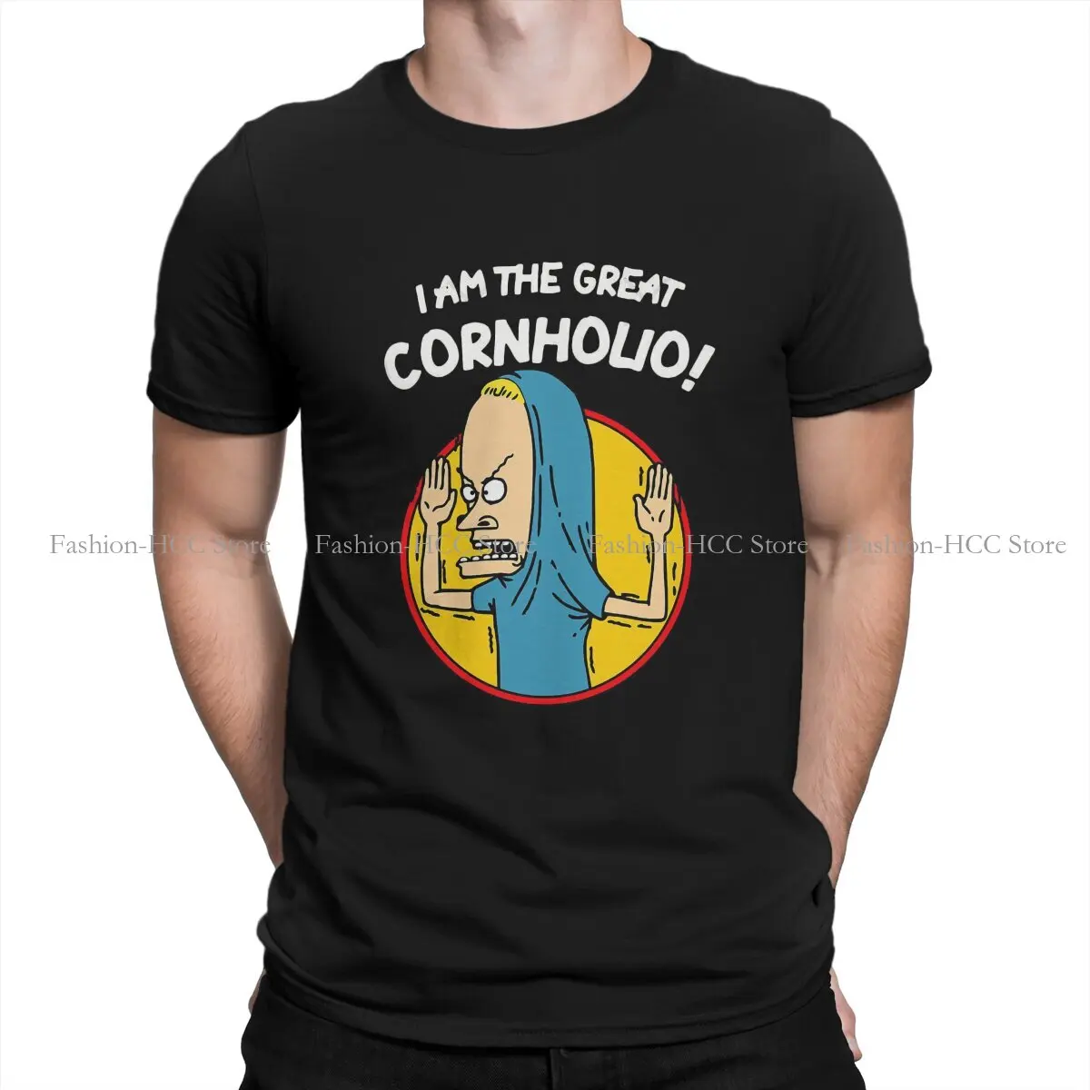 

Beavis and Butthead Polyester TShirts I Am the Great Cornholio Essential Distinctive Homme T Shirt Funny Tops
