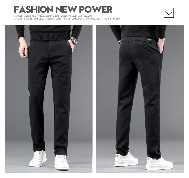 High-End Men's Casual Pants Straight Leg Elastic Fashionable Slim Fit Spring Business Trousers Versatile Long Cotton Jeans S1cd7f4ff8eea4c31a311f88efdd0dfedY