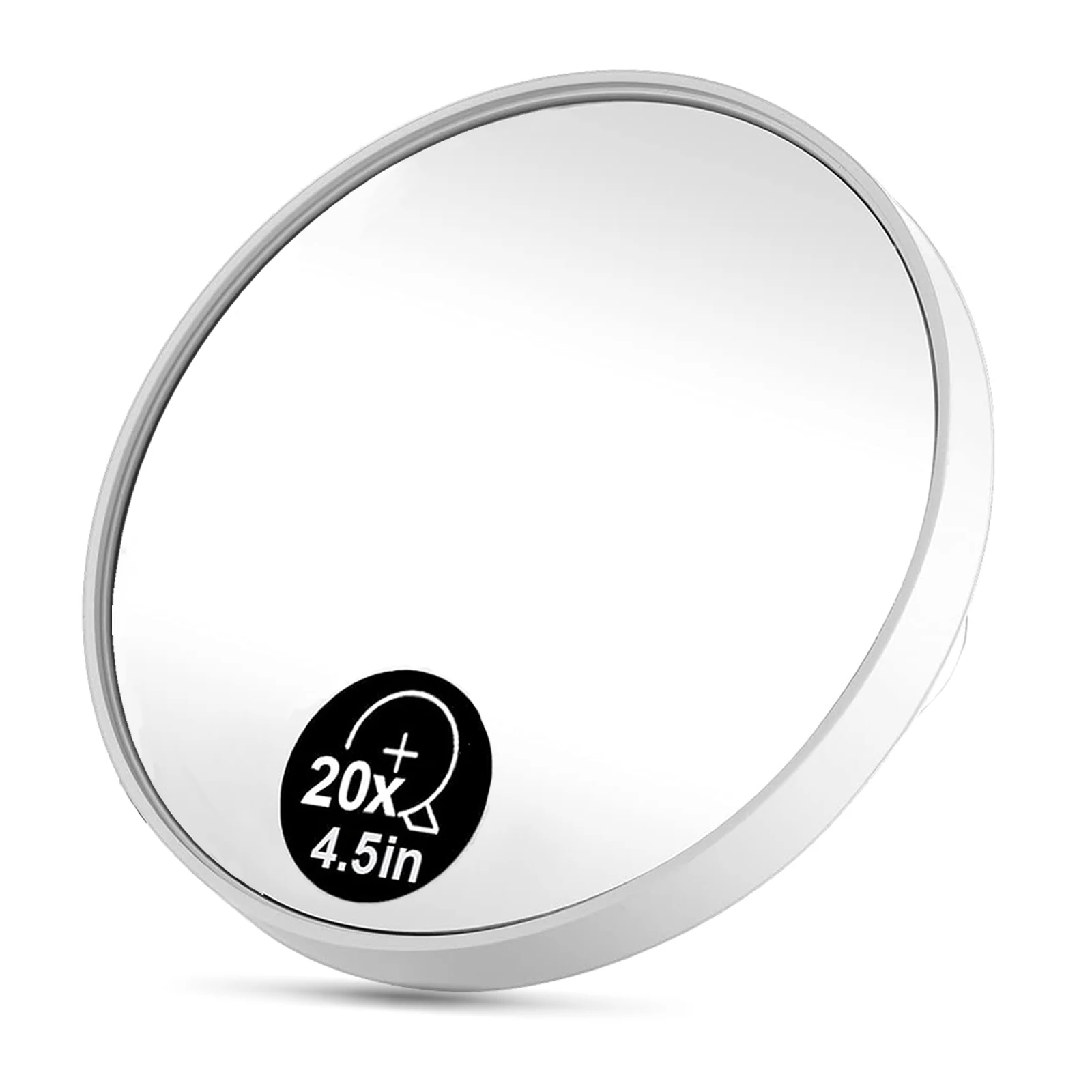 Magnifying Mirror 4.5 inch Makeup Mirror with 20X Magnification 3 Suction Cups and tweezer makeup mirror magnifying mirror