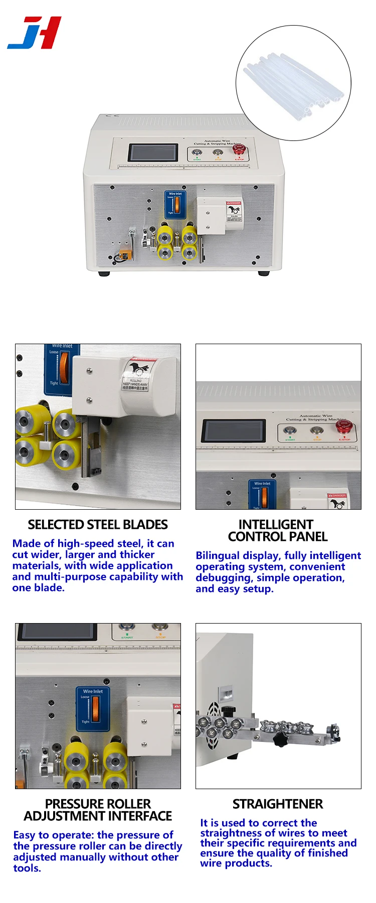 Automatic Wire Stripping Machine JH-608-QG4-S Computer Type Stripping Tool for E