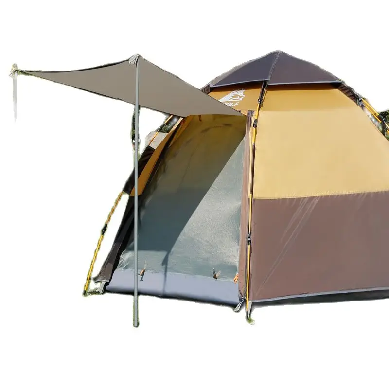 Portable Folding Automatic Tent, Automatic Speed Open, Beach Picnic, Outdoor Camping, Hexagonal, Rain Protection, Sunscreen