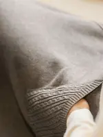 Autumn Winter Women's Mid-Length Knitted Pleated Skirt High Waist A-Line Long Skirt Loose Fuzzy Wool Skirt Double ket - Image 4