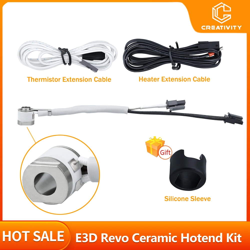 E3D Revo Ceramic Hotend Kit 24V 40W 104NT-4 Thermistor Fast heating Heated Block Kit All-in-one Bimetal Nozzles 3D Printer Part