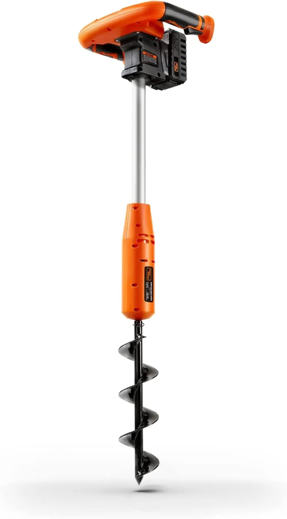 

SuperHandy Earth Auger Electric Power Head w/ 12" x 3" Auger Bit 20V 4Ah Rechargeable Battery/Charger for Earth Burrowing