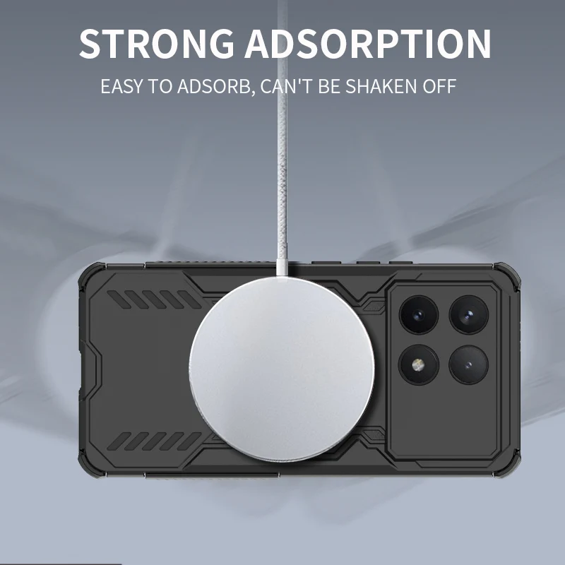Mecha Heat Dissipation Air Cushion Anti-Drop Magnetic Phone Case