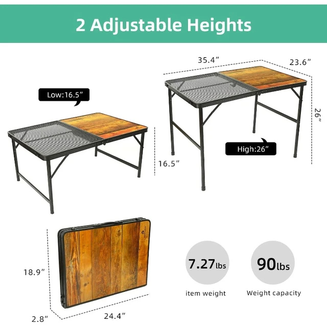 Arlmont & Co. Kelela Plastic/Resin Portable Camping Kitchen Table