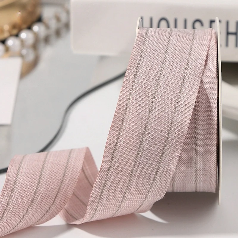 Nastro in tessuto a righe 30MM 45MM per fiocchi fai da te, accessori per scrunchie, confezioni regalo, bouquet, nastro a righe sottili - immagine 6