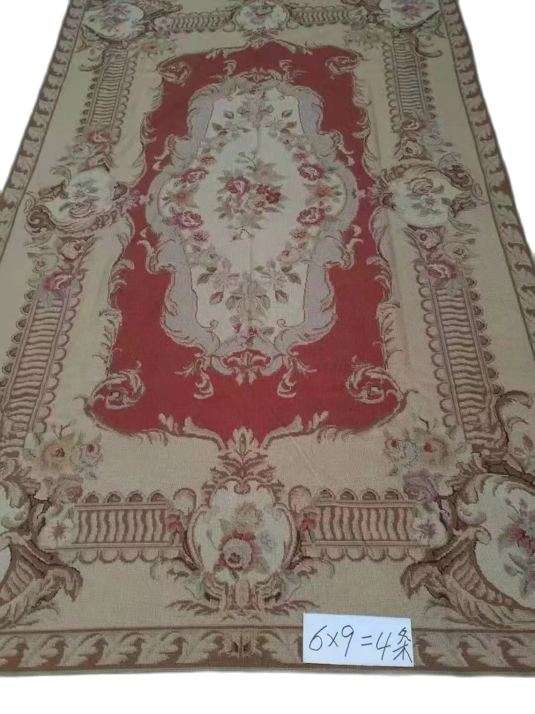 

Free Shipping 6'x9' Needlepoint Carpets Hand Made Woolen Rugs