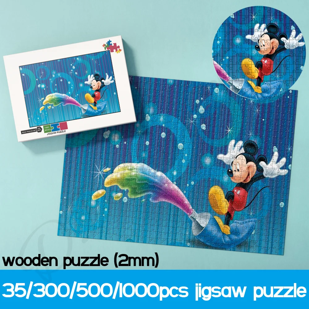 

Puzzle for Children Disney Classic Cartoon Character Mickey Mouse Squeeze Color Toothpaste 1000 Pieces 2Mm Wooden Boxed Puzzle