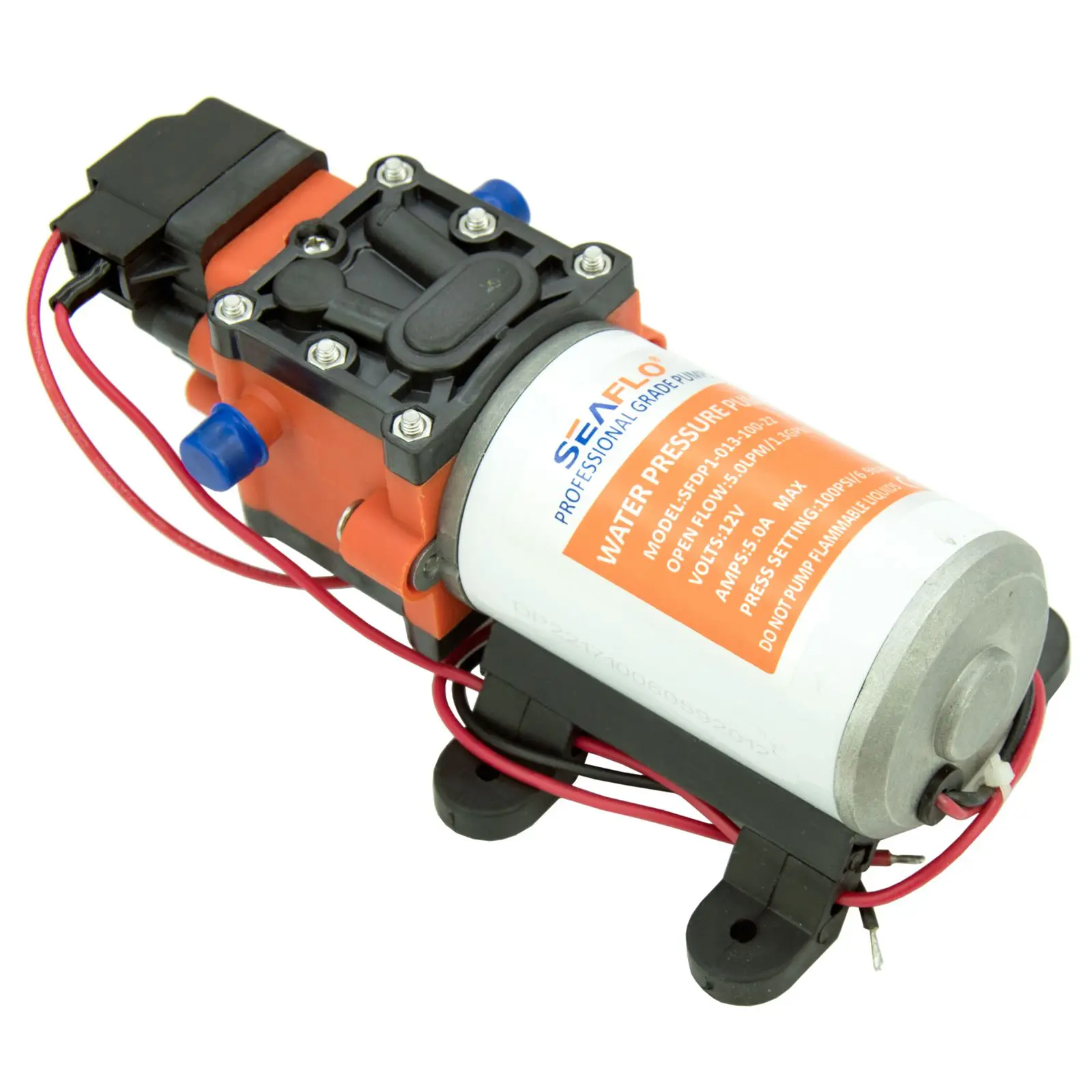 12V 100 PSI 1.3 GPM Diaphragm Pump Boat Marine RV Self Priming Water