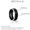 Black Rings Classic Stainless Steel Ring Engagement Wedding Bands For Men Female Couple Black Silver Color Fashion Jewelry 8/6mm 3