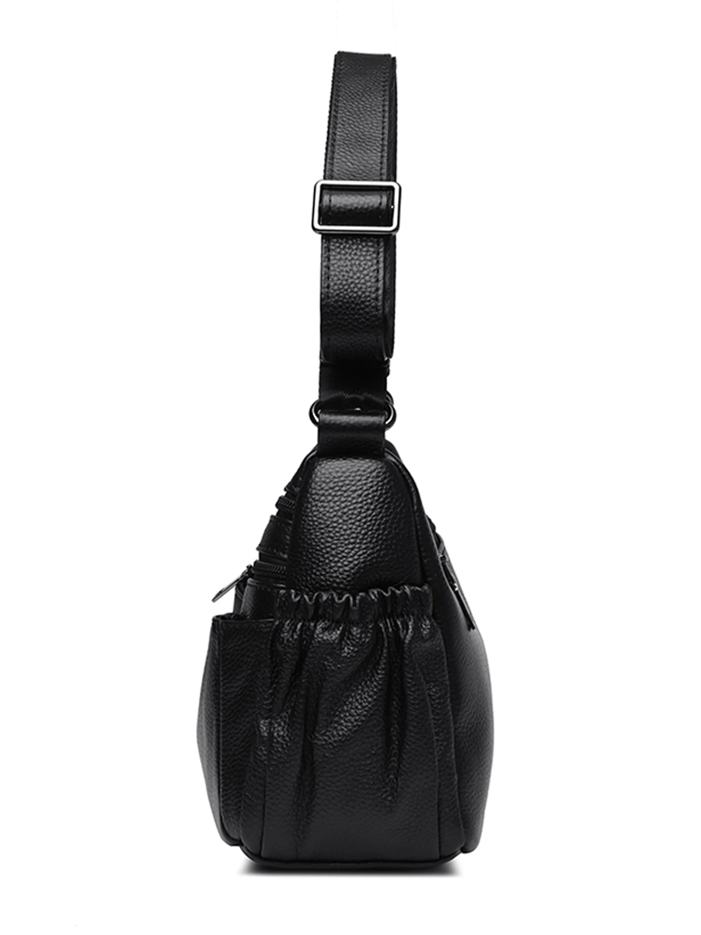 Borsa a Spalla Hobo Retrò Plissettata per Donne in Vera Pelle Stile Maillard Borsa Sottobraccia da Donna per Viaggi Lavoro Shopping - immagine 6