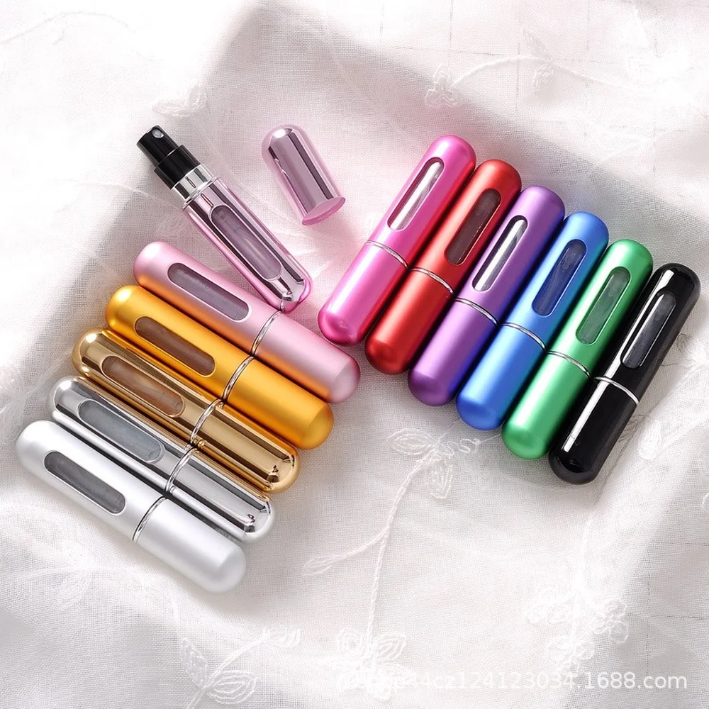 

Portable Mini Refillable Perfume Bottle with Spray Scent Pump Empty Cosmetic Containers Spray Atomizer Bottle for Travel 5Ml