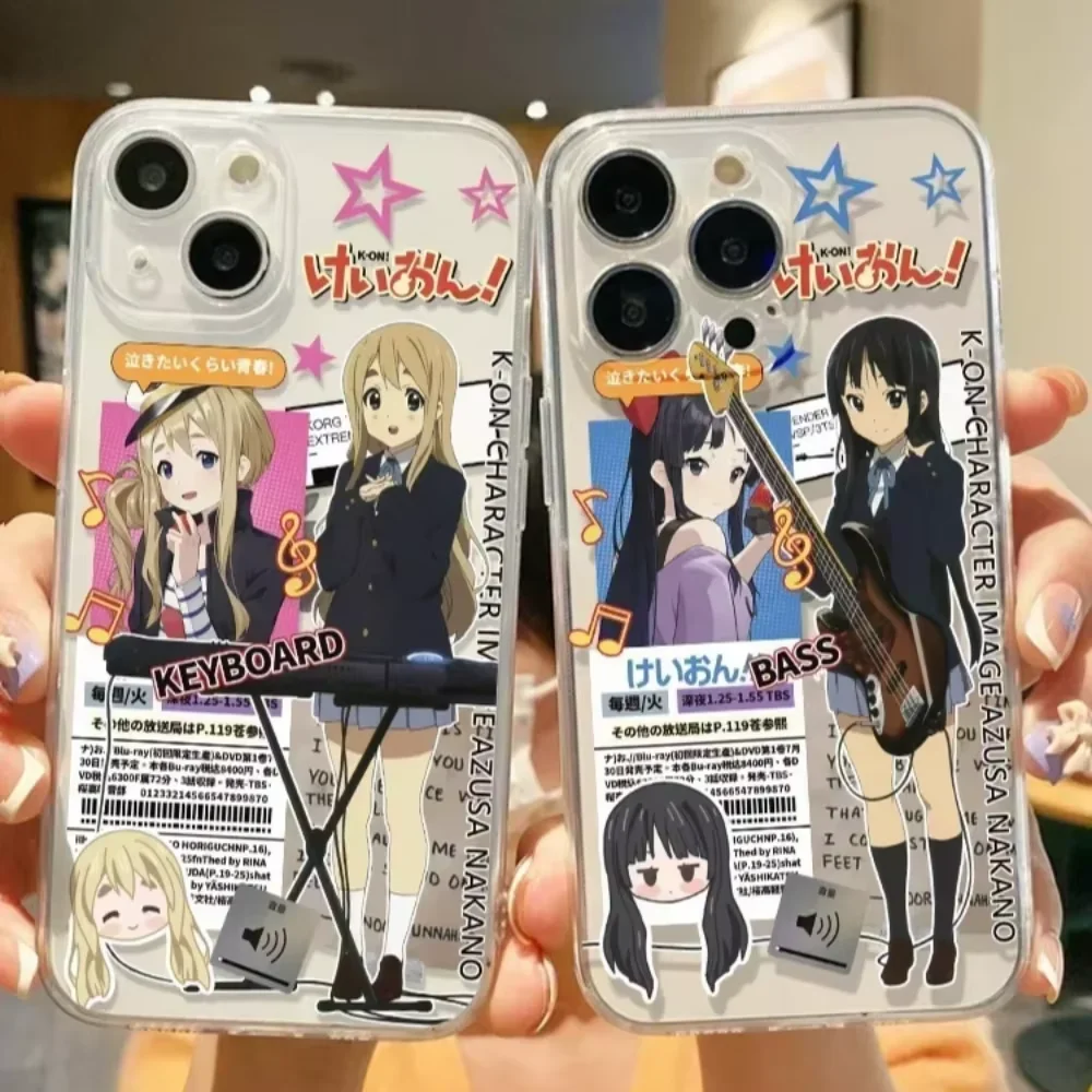 Charming Transparent Anime Girl Phone Case in Japanese Style