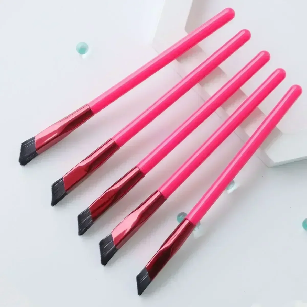 1/2pcs 야생 눈썹 브러쉬 다기능 사각형 스타일링 눈썹 그림 휴대용 아름다움 메이크업 브러쉬 화장품 도구