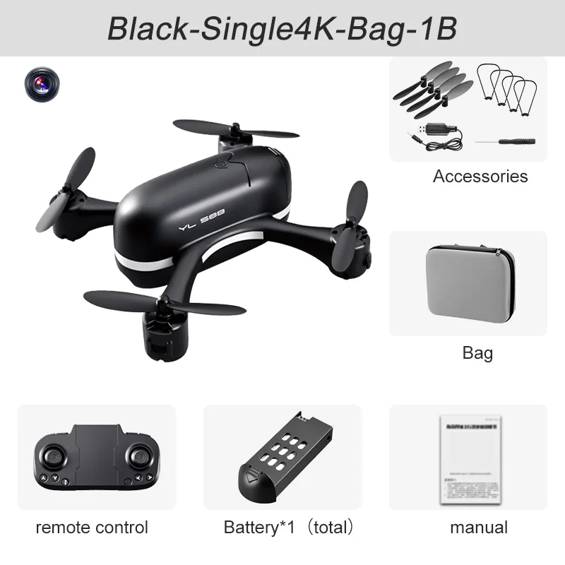 2022 New S88 Drone 4K HD Dual Camera with FPV Optical Flow Positioning RC Helicopter Profesional Quadcopter Mini Dron Boys Toys RC Quadcopter luxury RC Quadcopter