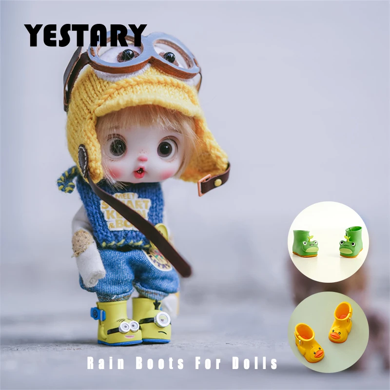 yestary-bjd-doll-shoes-1-12-doll-accessories-rain-boot-cute-frog-duck-snowman-modeling-wellies-for-ob11-blythe-dolls-shoes-30mm