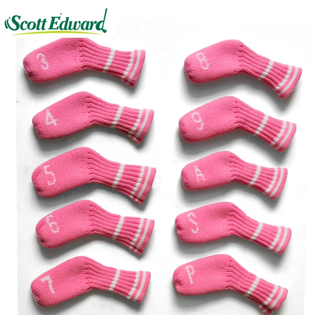 Stay Stylish on the Golf Course with Pink Knitted Golf Headcovers