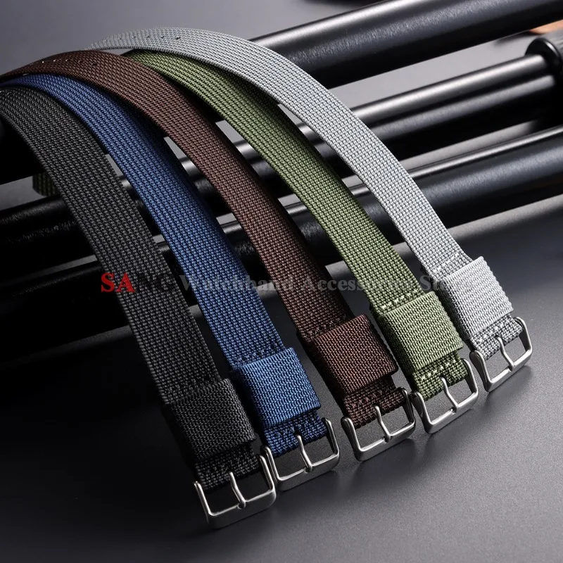 Braided Nylon Army Sports Watch Strap - Men's Breathable Bracelet