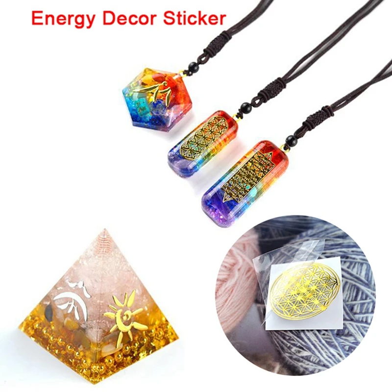Wall Stickers Gas Pump Stickers Floor Stickers 16Pcs/Set Metal Energy Decor Sticker Flower Of Life
