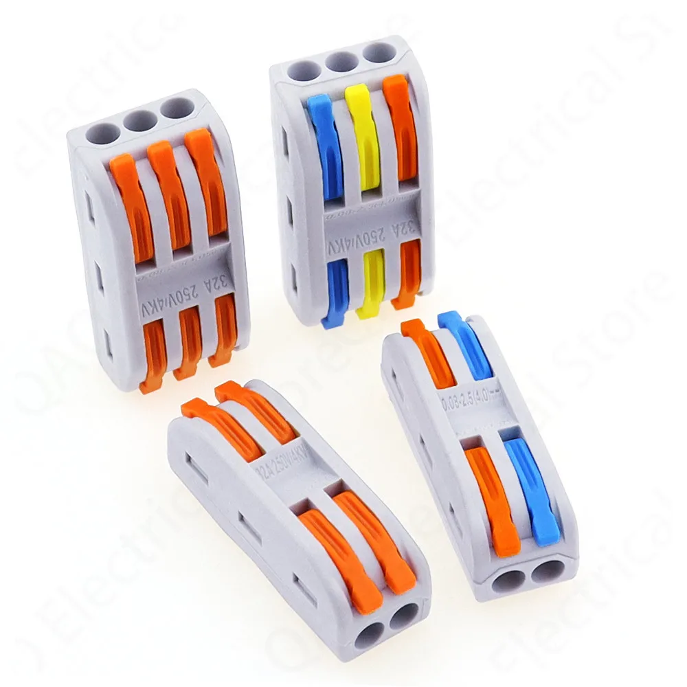10/30/50/100 Pz Connettori Del Cavo 222 Morsettiera Conduttore Spl Push-In Mini Morsettiera Cavo Splitter Led Light Conector
