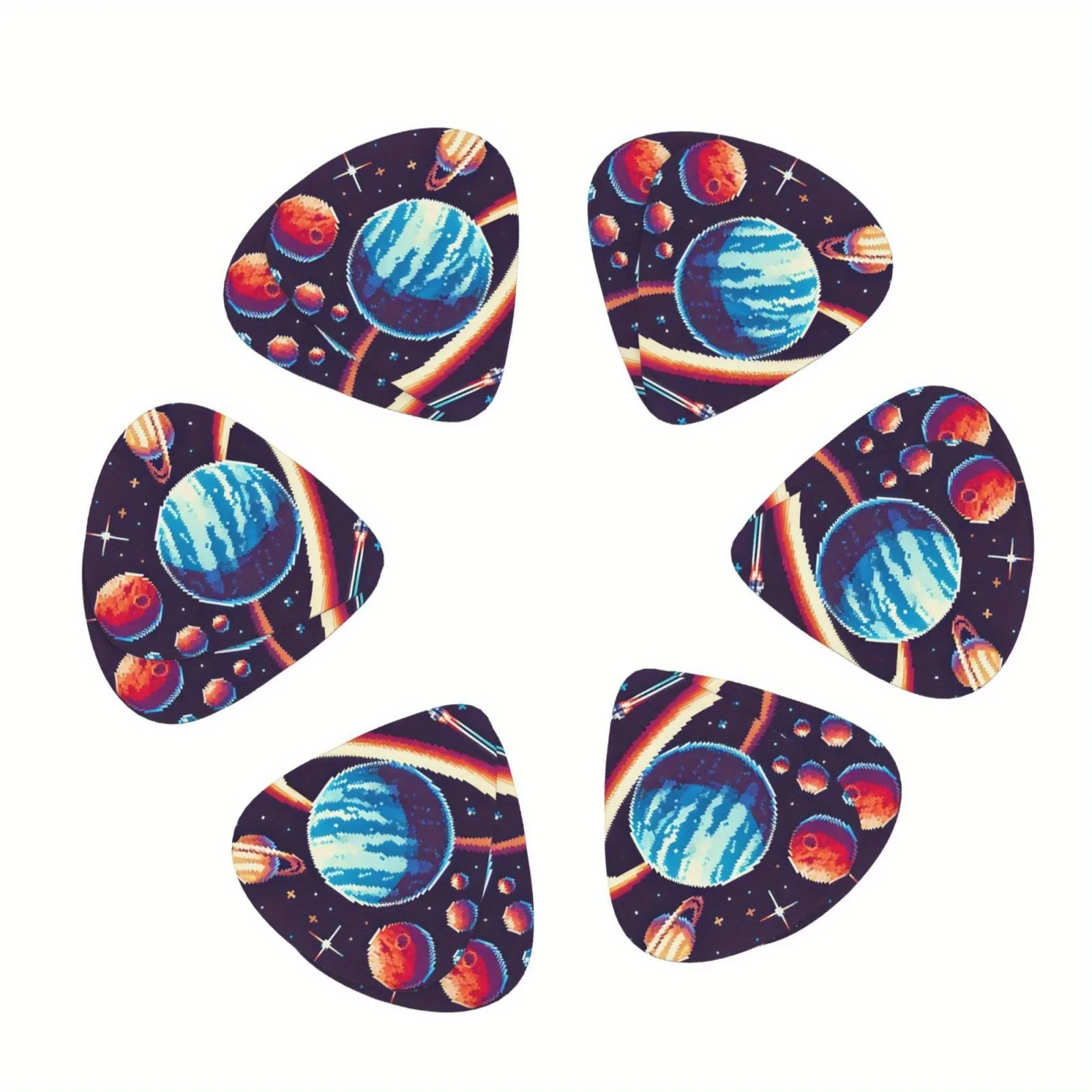0.71/1.0Mm 12PCS Guitar Picks Premium ABS Material Smooth Finish Dual-Sided Color Printing PP Storage Box