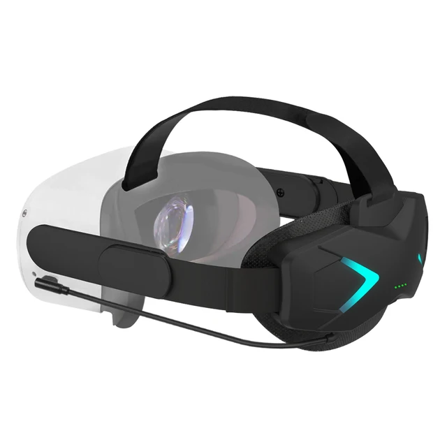 Curea de cap reglabilă de 5000mAh pentru Oculus Quest 2, suport îmbunătățit, confort tactil, baterie încorporată, accesorii_voghion.com
