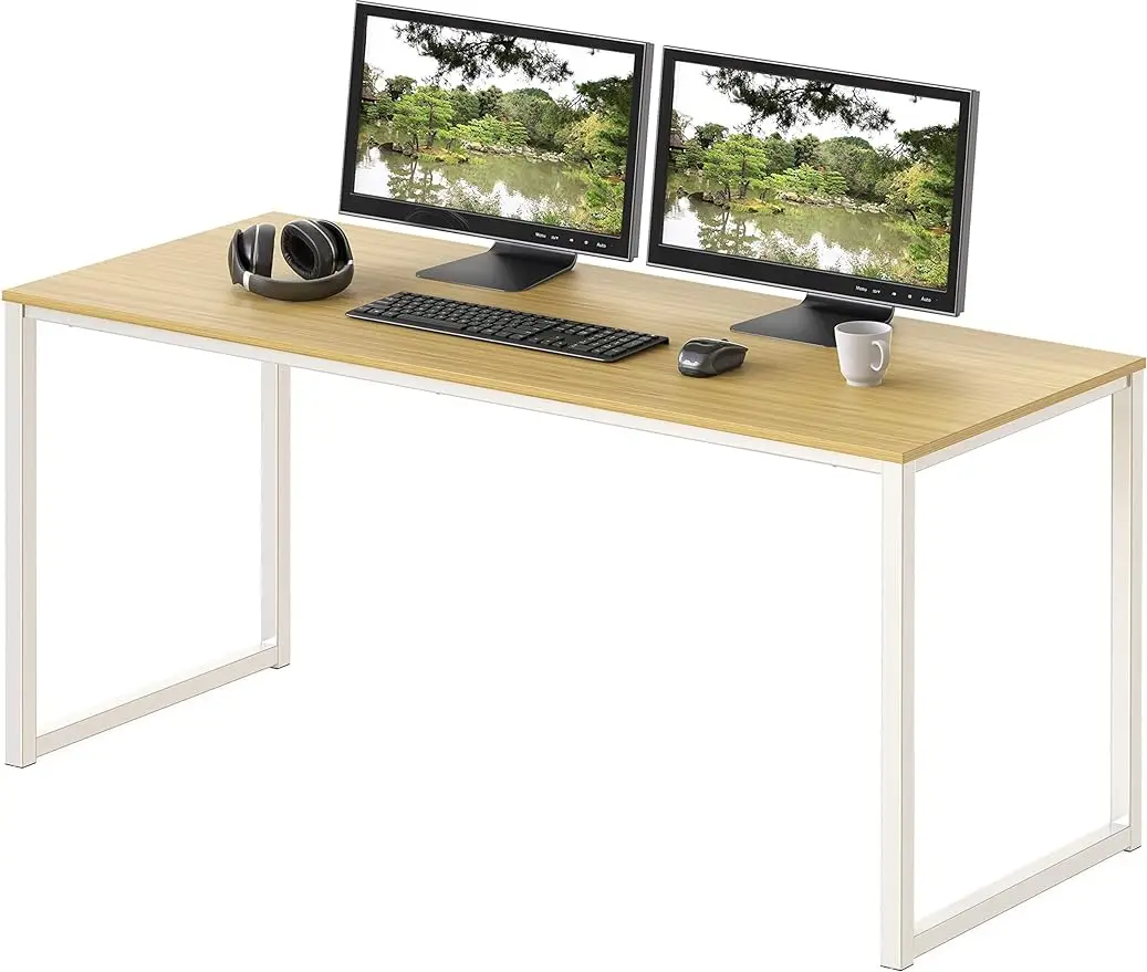 

SHW Home Office 48-Inch Computer Desk, White/Oak