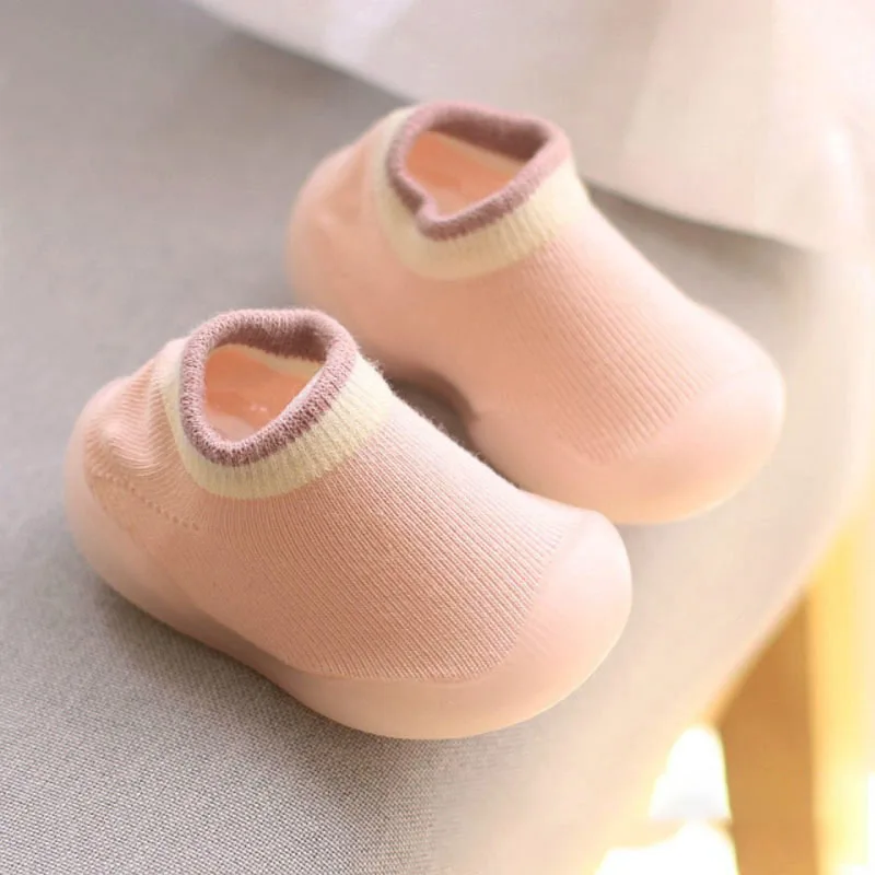 Baby Shoes First Walkers Comfortable Boys Girls Kids Rubber Soft Non-Slip Sole Floor Shoes Knit Booties Baby & Maternity
