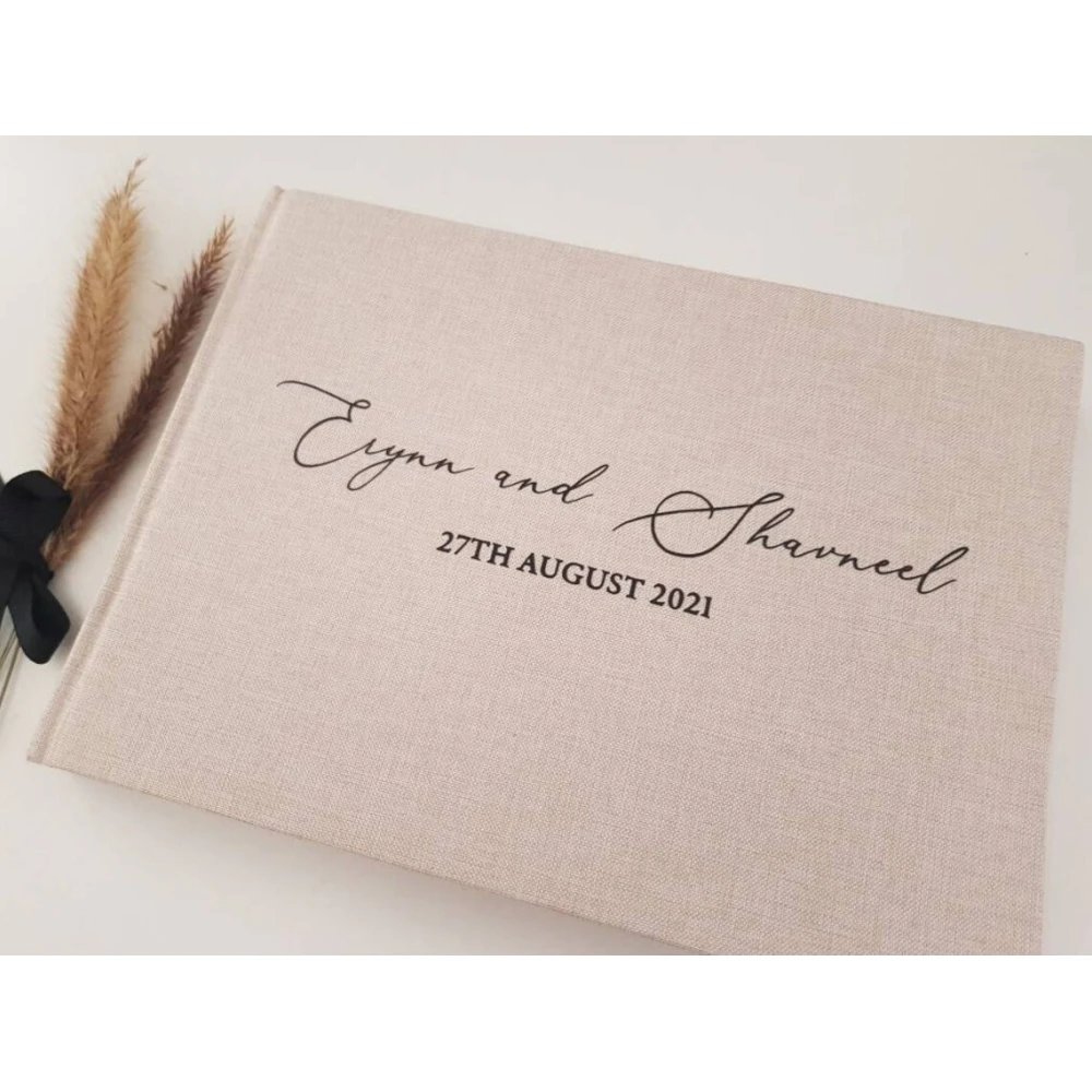 GB4PersonalisedWeddingLinenGuestbookCustomMadeEngagementparty