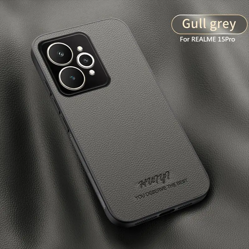 Matte Litchi Texture Leather Soft Case - Premium Silicone Protective Cover