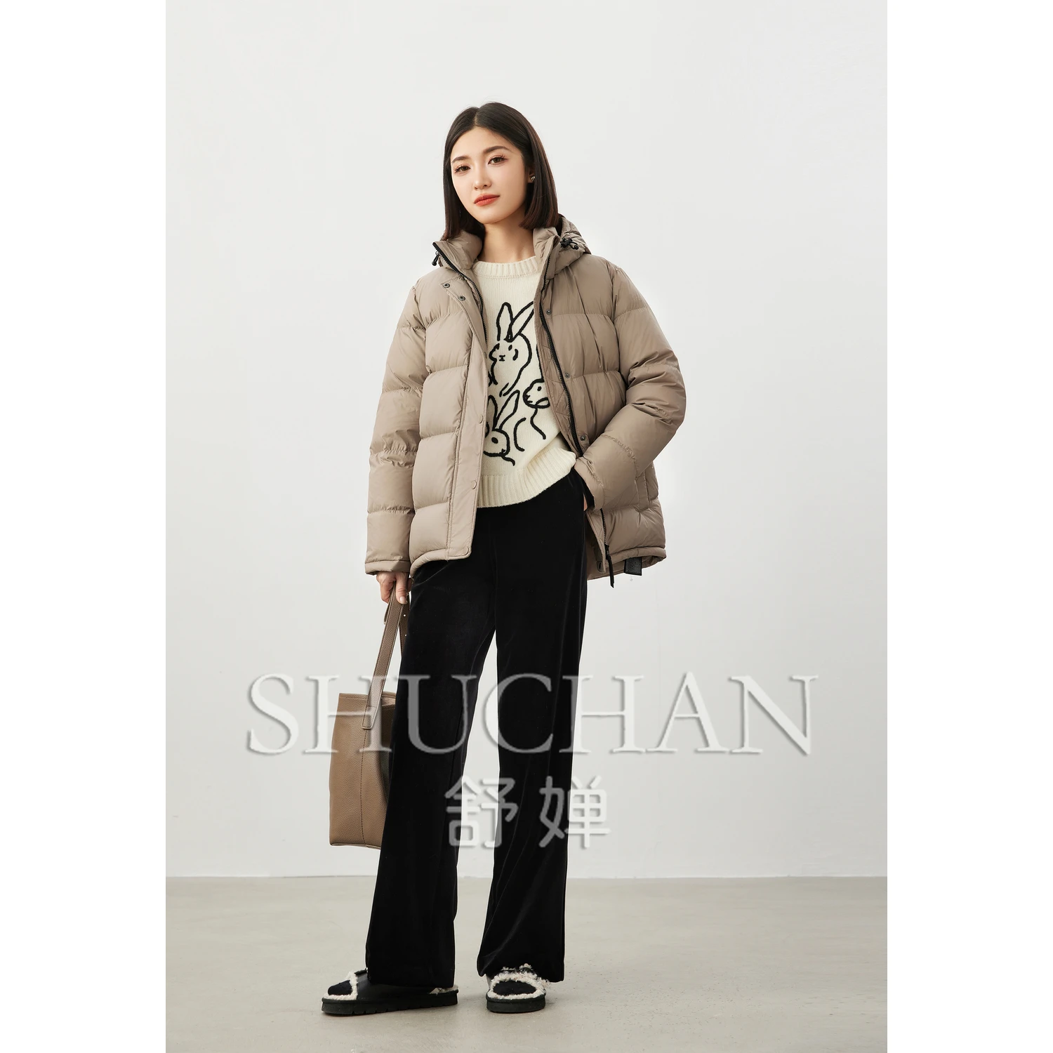 Рисунок 4 - Shuchan casaco feminino 90% белый