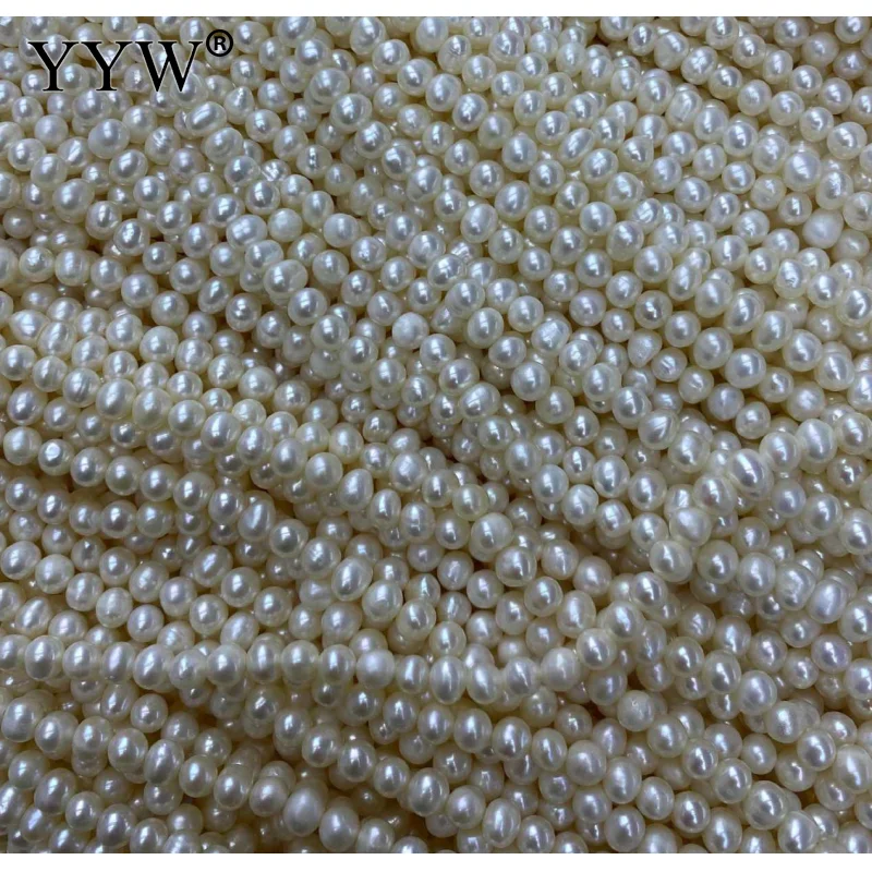 Natural Freshwater Pearl Beads Natural 4-5mm White Color Baroque Freshwater Pearl Hole 0.8mm for Jewelry Making Diy Jewelry