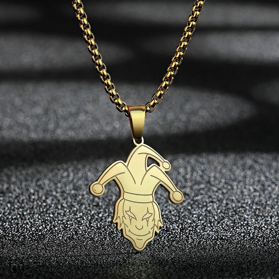 Chandler Stainless Steel Gothic Joker Pendant Necklace Joker