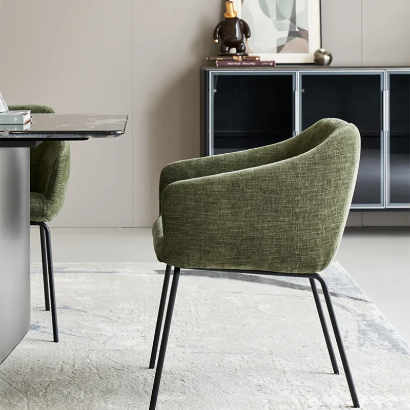 

Armrests/minimalist luxury fabric dining chairs