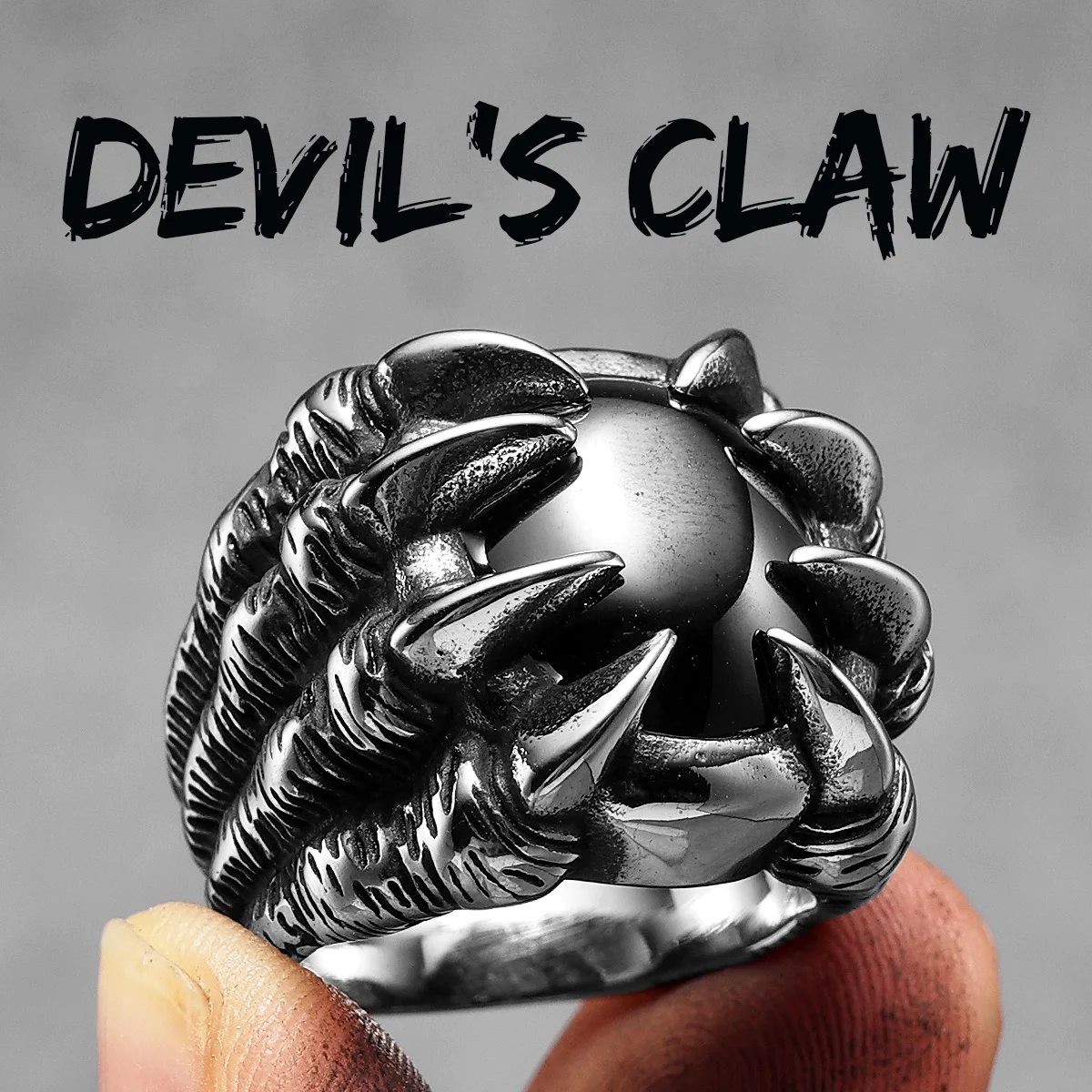 Devil Dragon Claw Men Rings Stainless Steel Women Jewelry