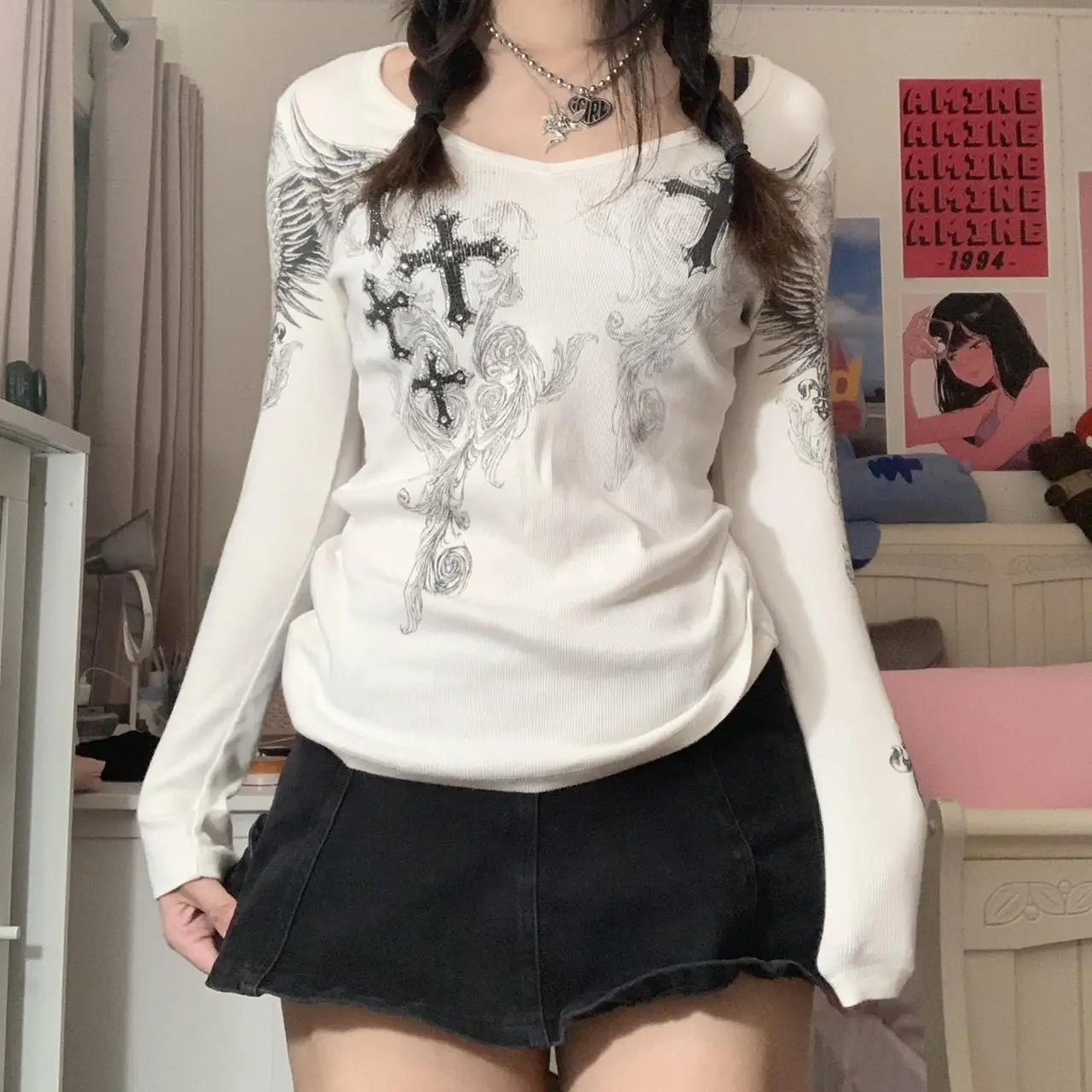 Pigiama per ragazze - Camicia da notte a girocollo con maniche corte