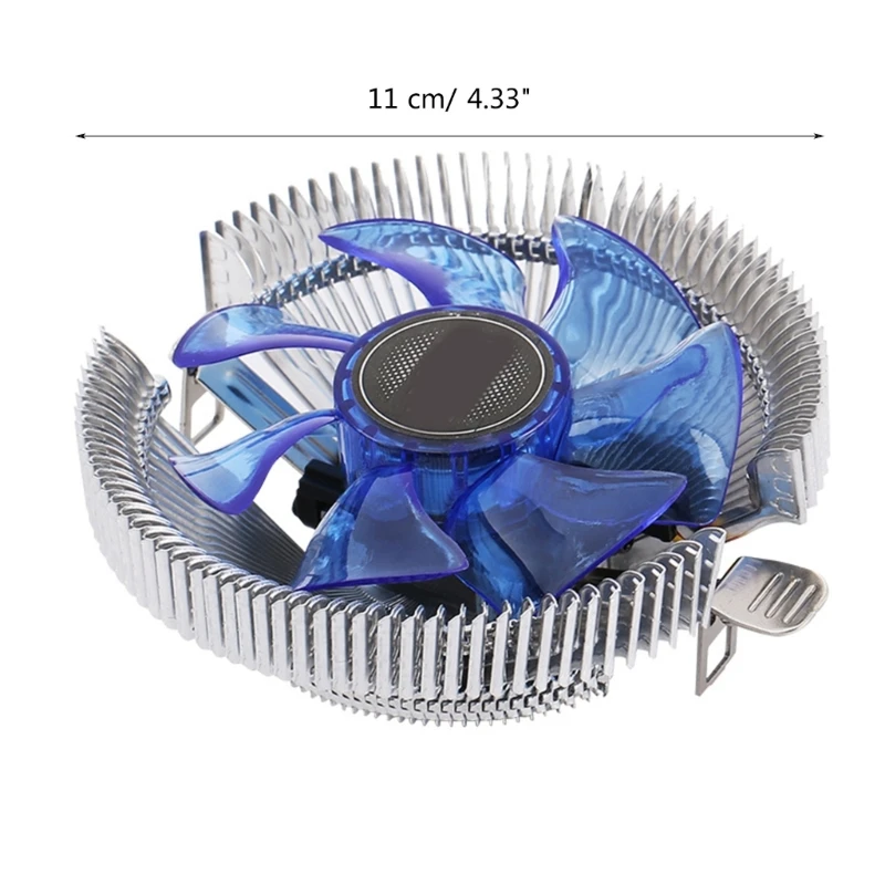 LGA775용 데스크탑 컴퓨터 CPU 쿨러 LED 알루미늄 방열판 냉각 라디에이터