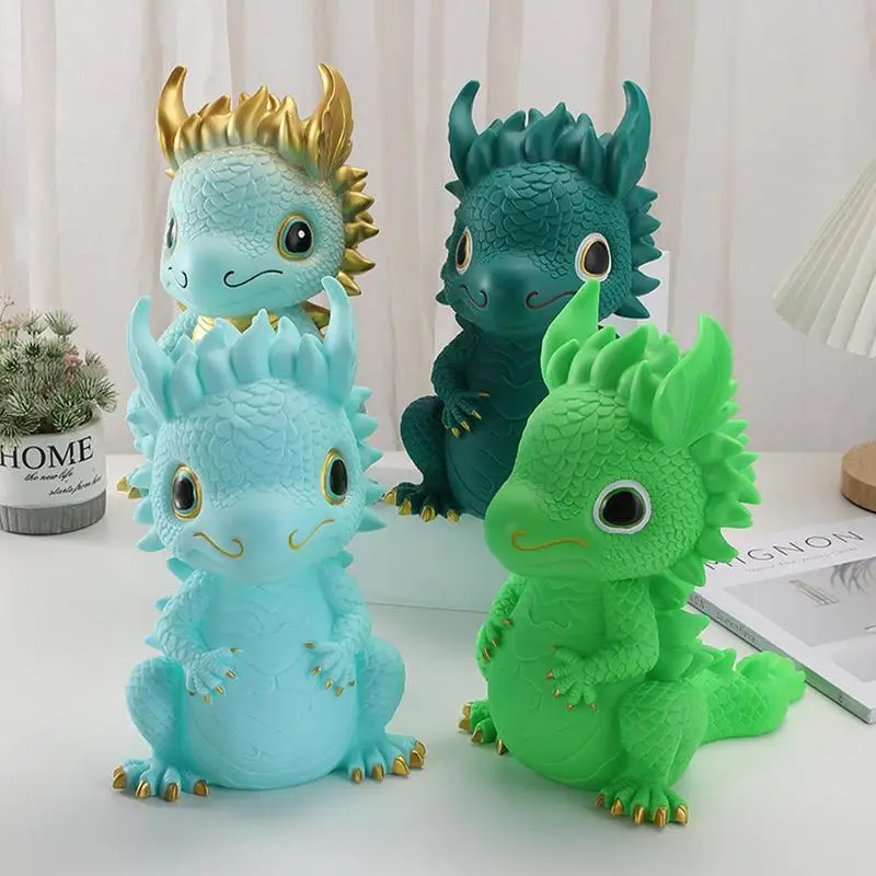 

2024 Chinese New Year Cartoon Dragon Piggy Bank Coin Storage Box Birthday Gift Home Decoration Zodiac dragon Bank Children Bank