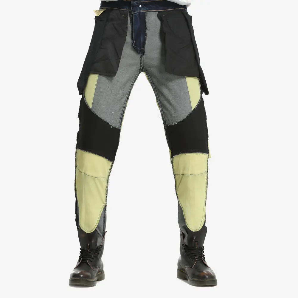 새로운 오토바이 라이딩 진 남성용 오토바이 바지 내구성 및 충격 방지 보호 장비가 있는 모토 진