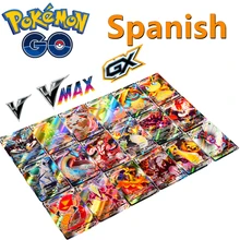 

Spanish Pokemon Collectible Cards Card Battle Game Anime Characters V V MAX GX Kids Toys Birthday Gifts Hot Sale