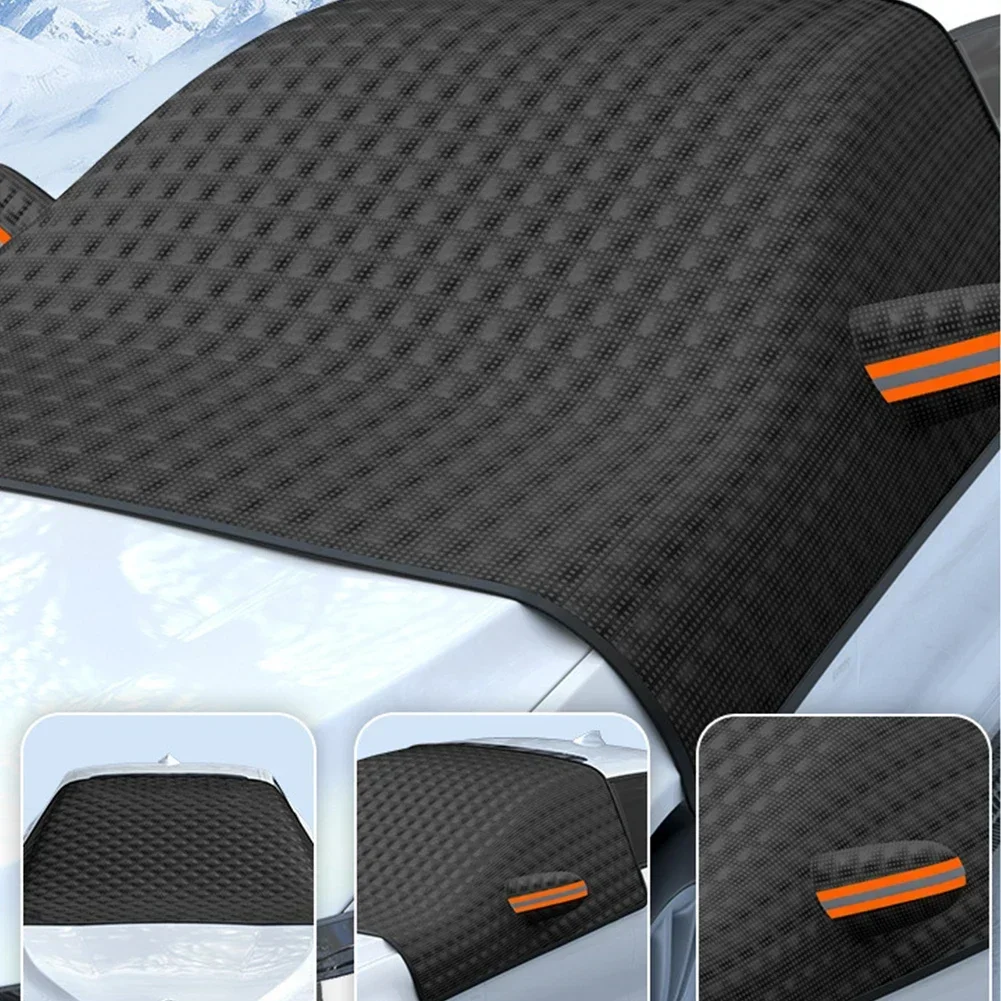 Car Sunshade Winter Magnetic Car Front Windscreen Cover Oxford Cloth Car Windshield Sunshades Rainproof Heat Insulation Cover Accessories