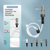 Multiple Color Liquid Soap Dispenser With 1m Silicone Extension Tube Bathroom Kitchen Sink Built-In Chrome/Nickel Dispenser Soap 1